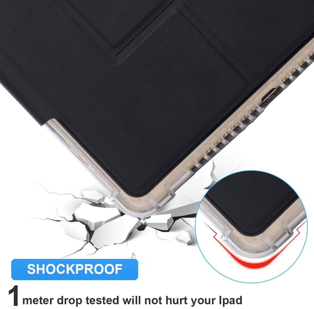 PU leather standing Wireless Bluetooth Keyboard case For iPad
